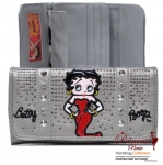 Original Betty Boop Wallet with Rhinestone and Stud Accent